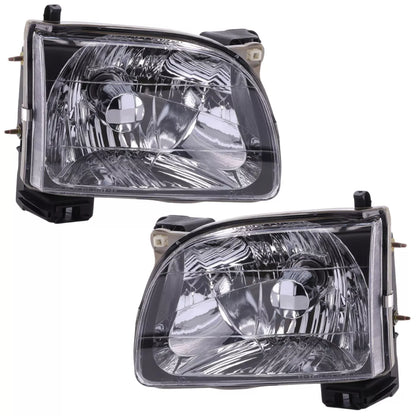 Fits 2001-2004 Toyota Tacoma Set Headlight Assembly - Left Right Side Halogen W/Bulb