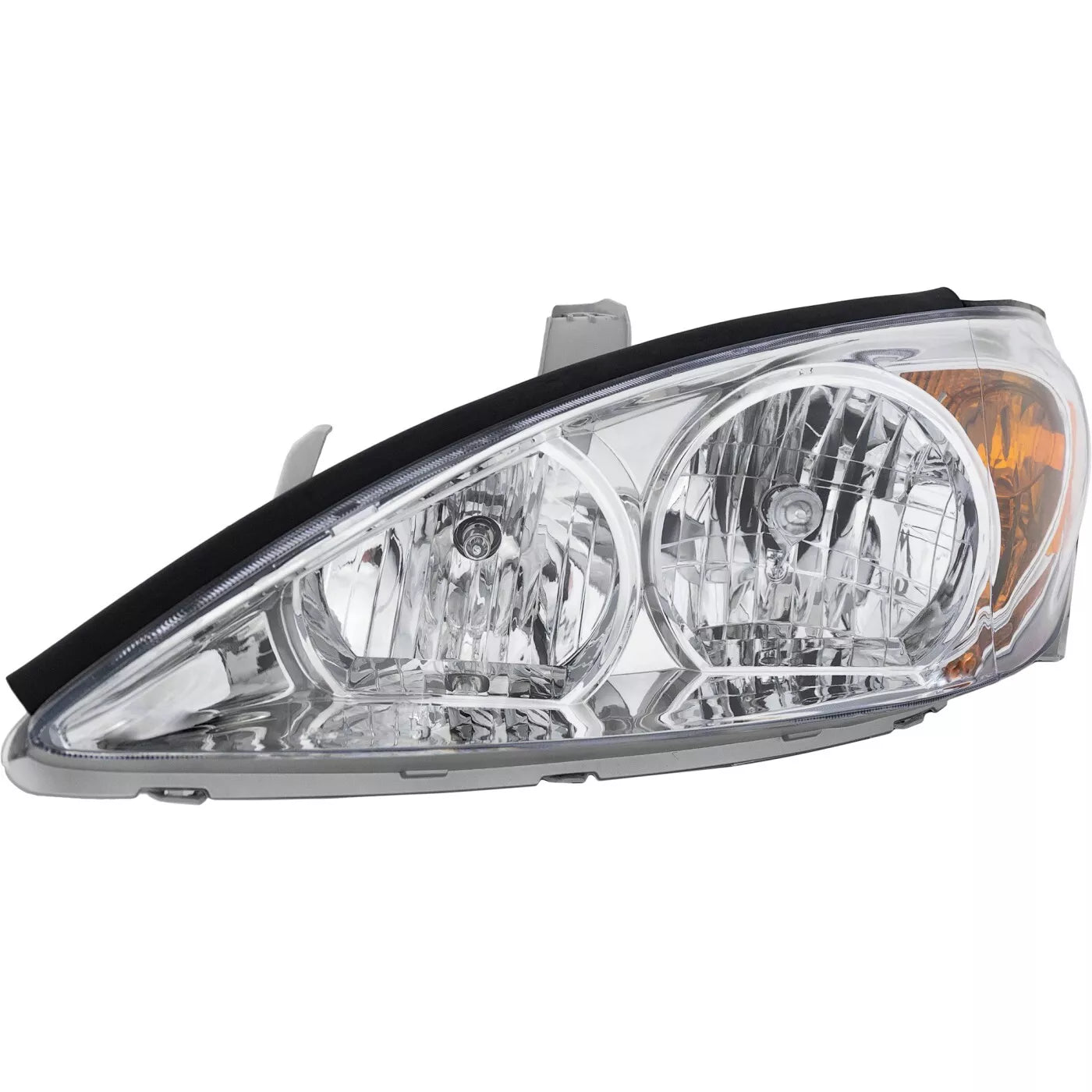 Fits 2002-2004 Toyota Camry Sedan Set Headlight Assembly - Left Right Side Halogen Chrome Housing