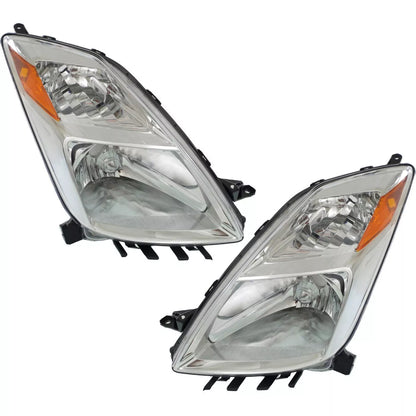 Fits 2004-2006 Toyota Prius Set Headlight Assembly - Left Right Side Halogen