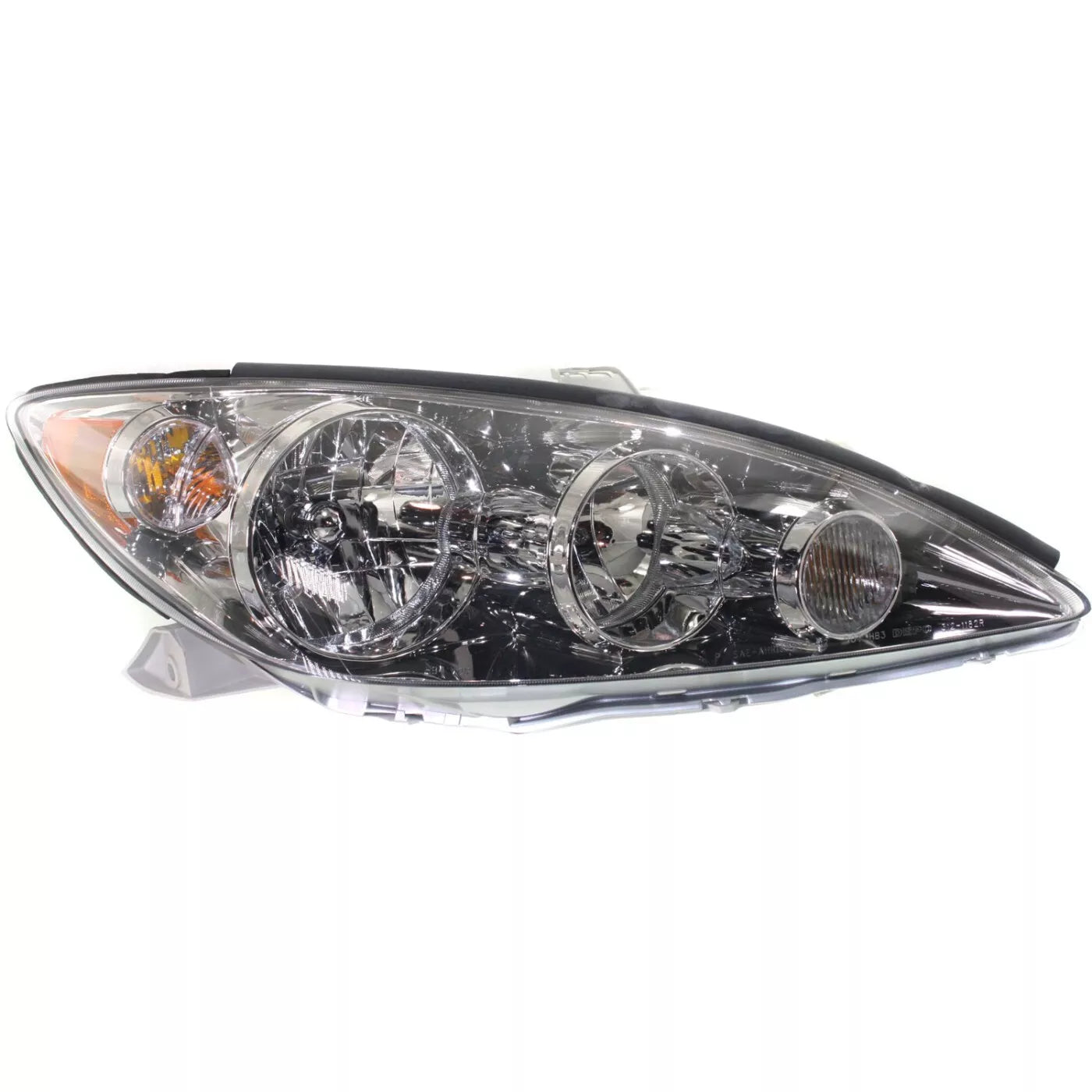 Fits 2005-2006 Toyota Camry Set Headlight Assembly - Left Right Side Halogen Chrome Housing