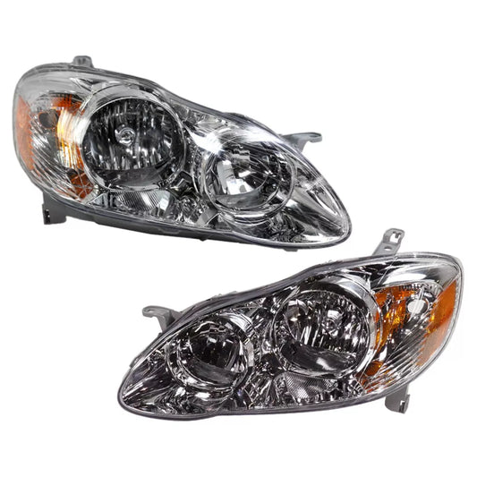 Fits 2005-2008 Toyota Corolla Sedan Set Headlight Assembly - Left Right Side Halogen