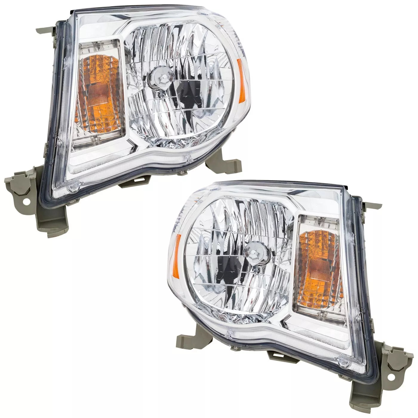 Fits 2005-2011 Toyota Tacoma Set Headlight Assembly - Left Right Side Halogen