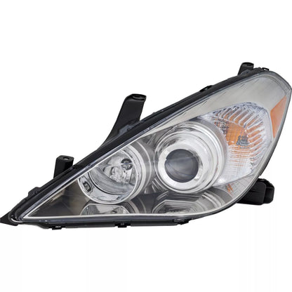 Compatible with 2007-2008 Toyota Solara Coupe Convertible: Set of Headlight Assemblies - Left Right Side Halogen with Bulbs