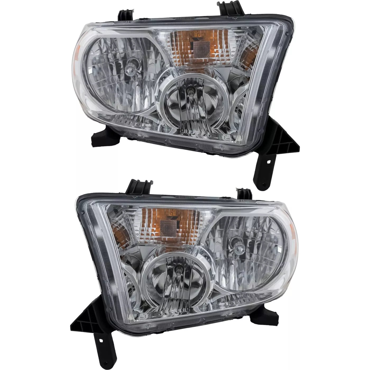 Fits 2007-2013 Toyota Tundra Set Headlight Assembly - Left Right Side Halogen With Bulb