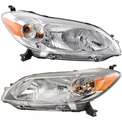 Fits 2009-2014 Toyota Matrix Set Headlight Assembly - Left Right Side Halogen