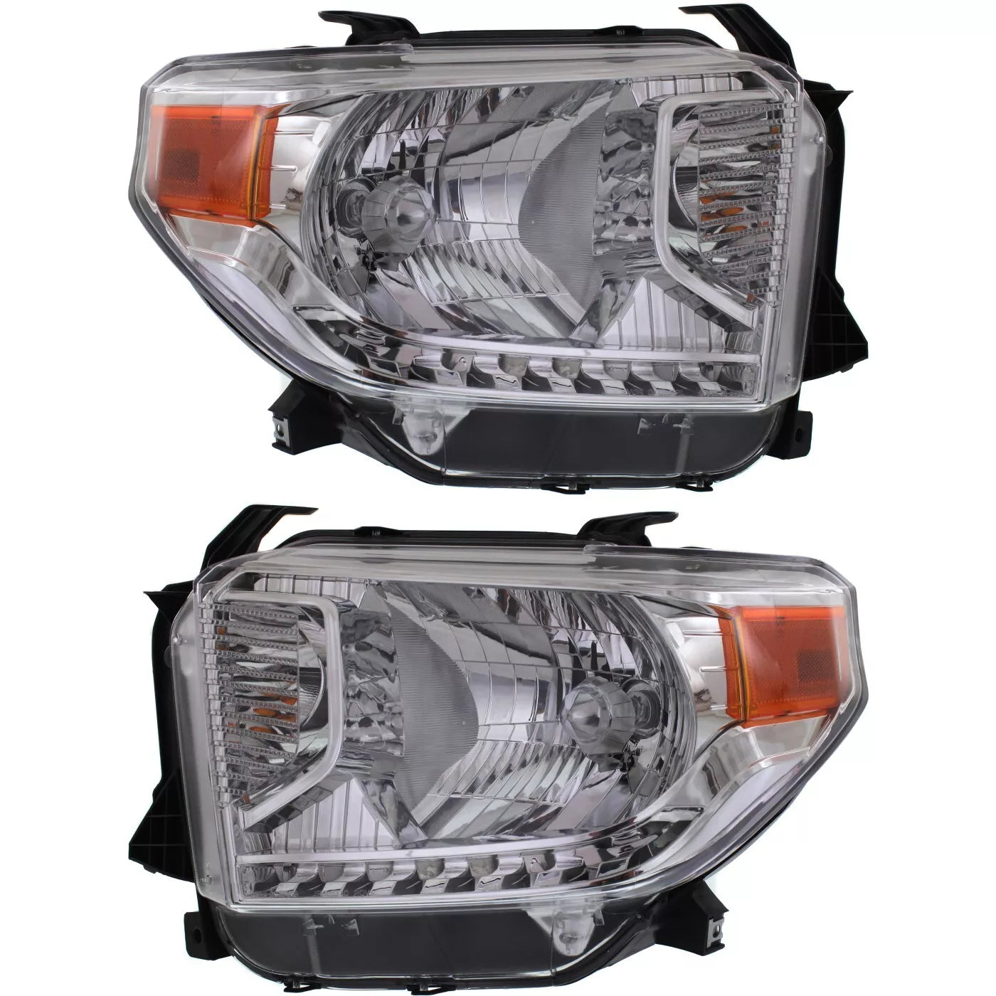 Fits 2014-2017 Toyota Tundra Set Headlight Assembly - Left Right Side Halogen With Level Adjuster