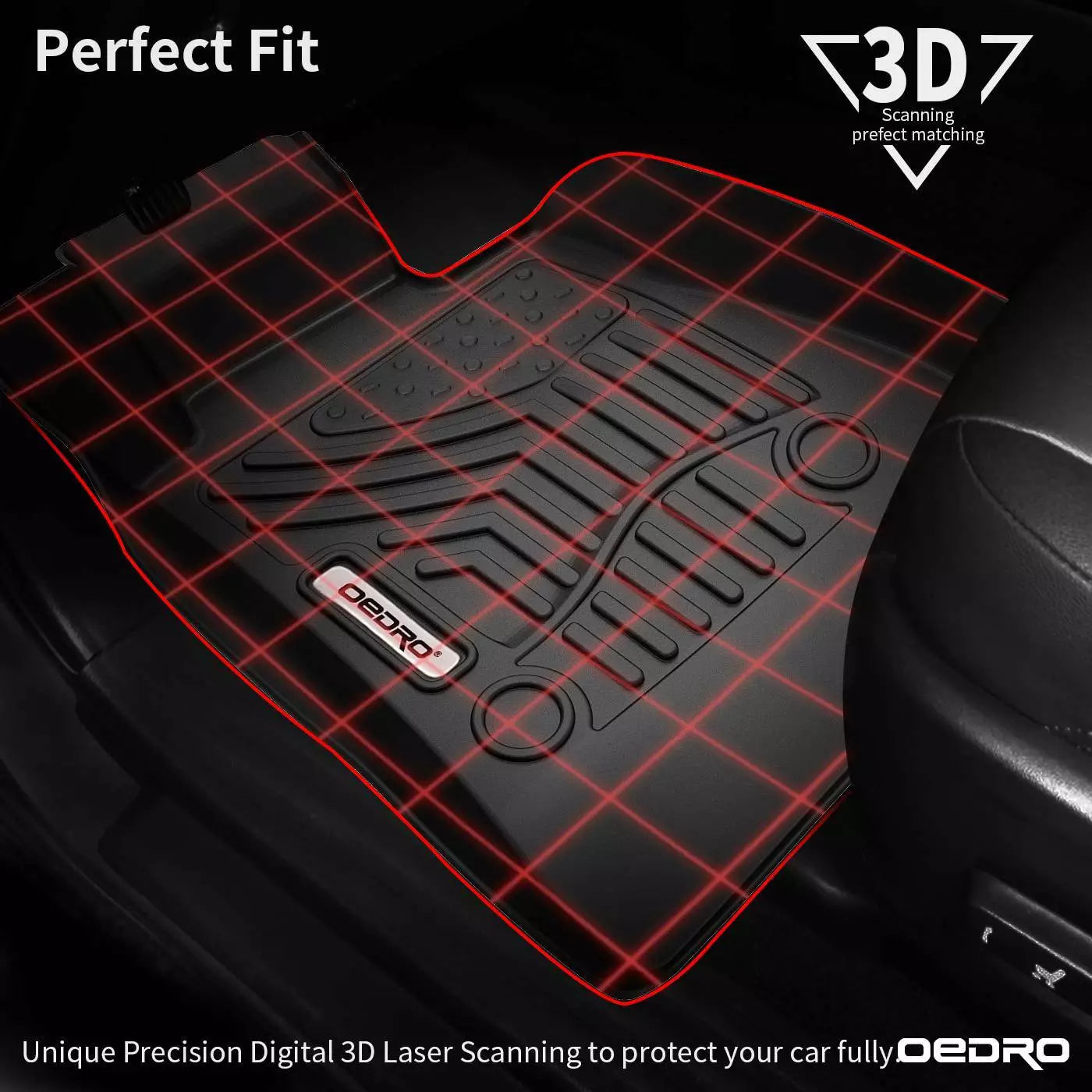 Fits for 2016-2023 Chevrolet Camaro All-Weather Unique TPE Floor Mats Liners