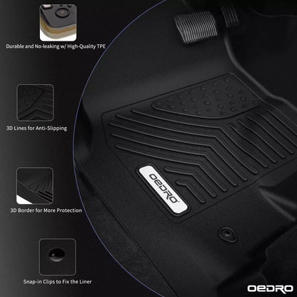 Floor Mat Liners for 2013-2018 Dodge Ram 1500, 2500, 3500 Crew Cab All-Weather