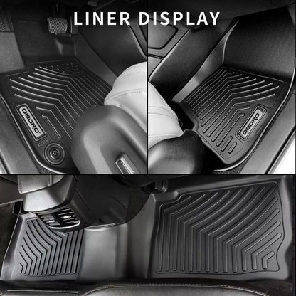 Floor Mats Liners for 2017-2024 Chrysler Pacifica 1st 2nd 3rd Row All-Weathe