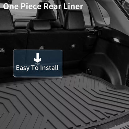 Floor Mats and Cargo Mat for 2019-2024 Toyota RAV4 Anti-Slip Trunk Liners All-Weather