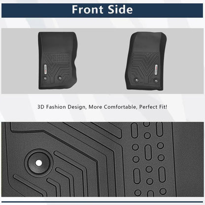 Floor Mats for 2014-2018 Jeep Wrangler Unlimited 3D TPE Rubber All-Weather Liner