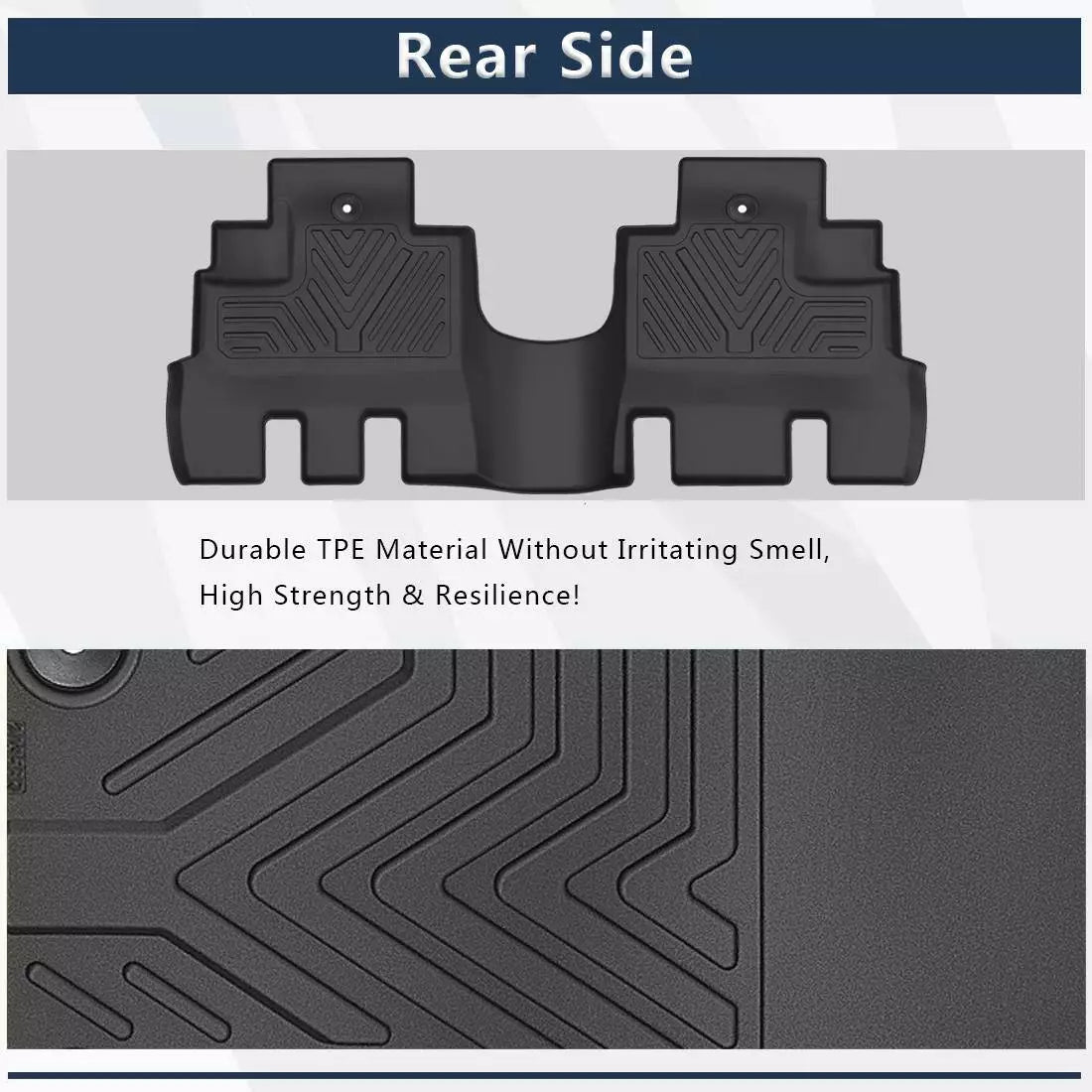 Floor Mats for 2014-2018 Jeep Wrangler Unlimited 3D TPE Rubber All-Weather Liner