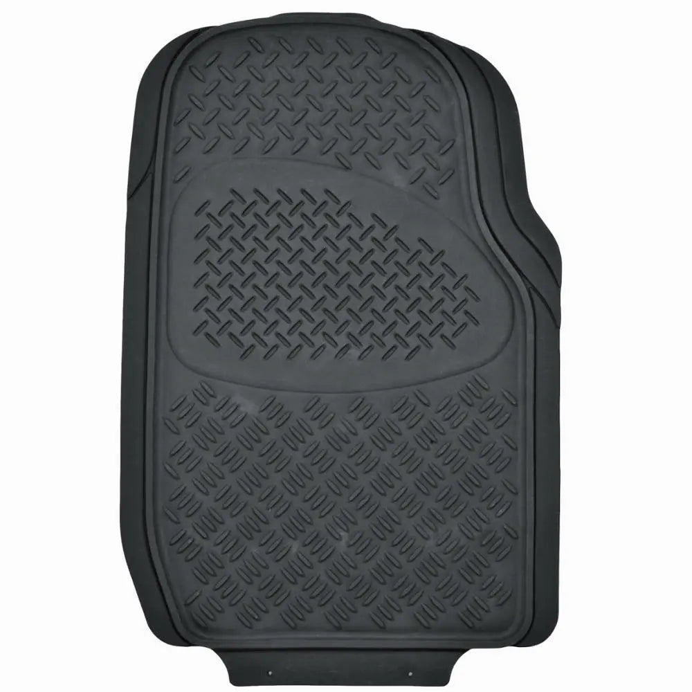 Full Set 3 Row Black Semi-Custom Floor Mats for Chrysler Town & Country, 4 Piece