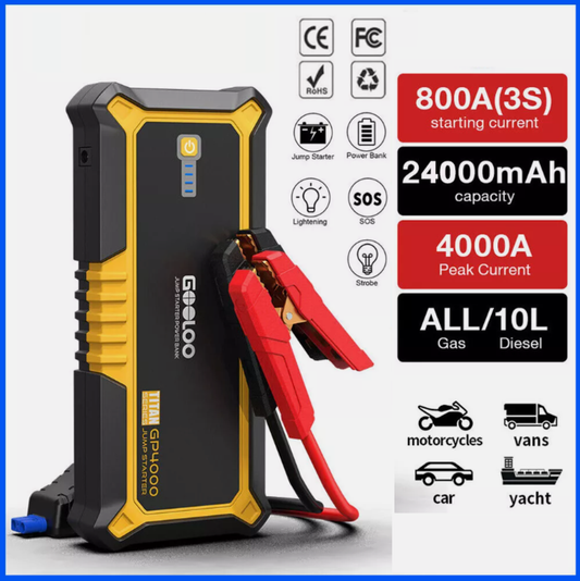 GOOLOO GP4000 Car Jump Starter 4000A Portable Car Battery Charger 12V Jump Box