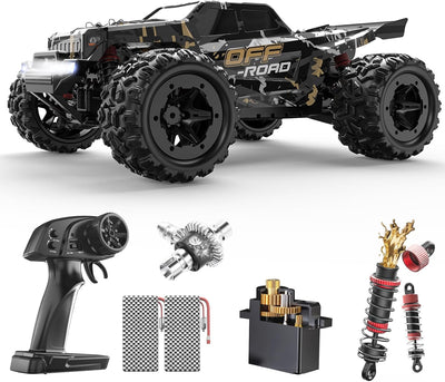 GearUpZone 9309E 4WD All-Terrain High-Speed RC Monster Truck – 40 KPH Waterproof Off-Road Electric Car with 2.4GHz Remote Control and Two Batteries for Kids and Adults