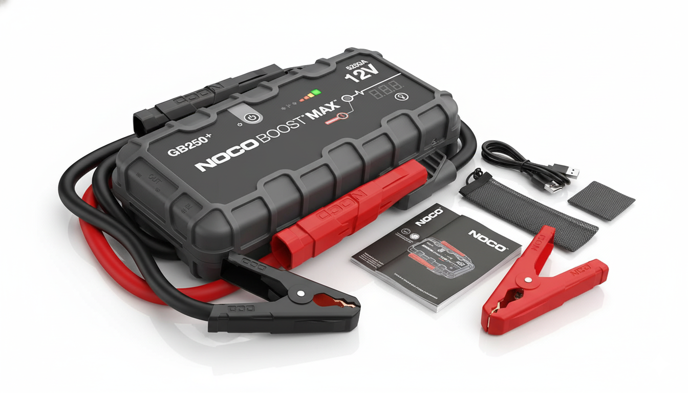 NOCO Boost Max GB250+ 5250A 12V UltraSafe Lithium Jump Starter – Up to 16.0L Gas & Diesel Engines