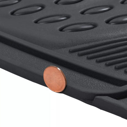 Heavy-Duty All-Weather 3-Row Black Rubber Floor Mats for Chrysler Town & Country