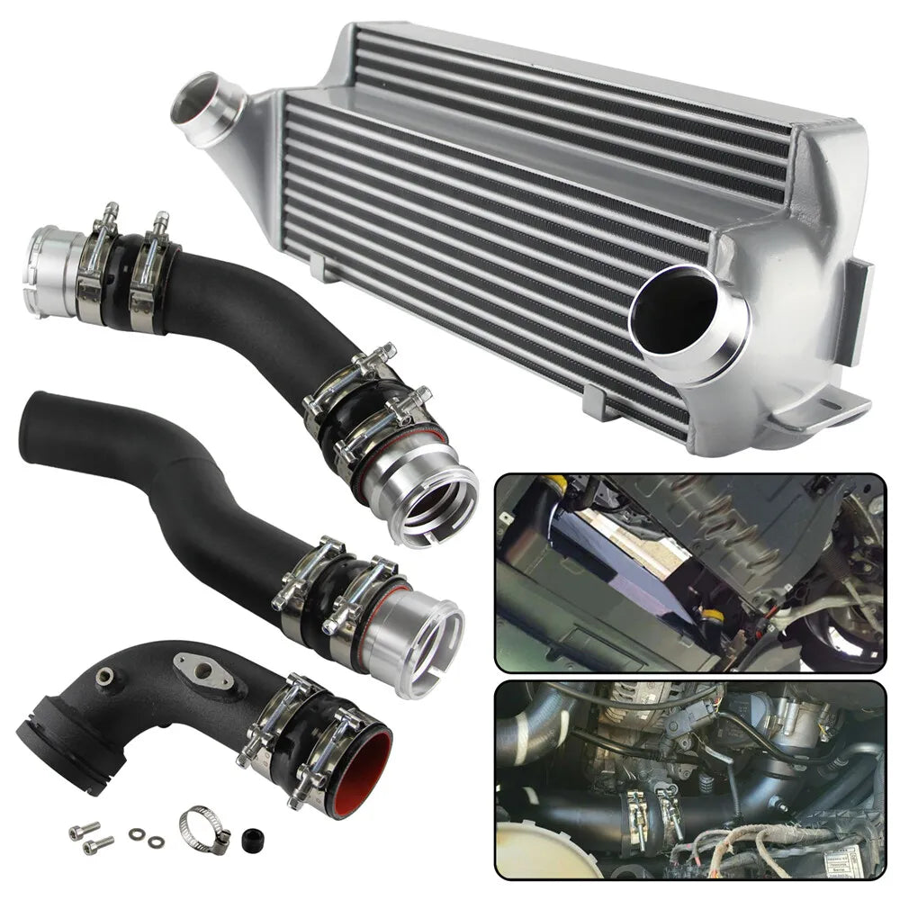 Intercooler + Piping Kit for EVO2 BMW 1 2 3 4 Series including models like 228i 320i 328i 128i and 420i