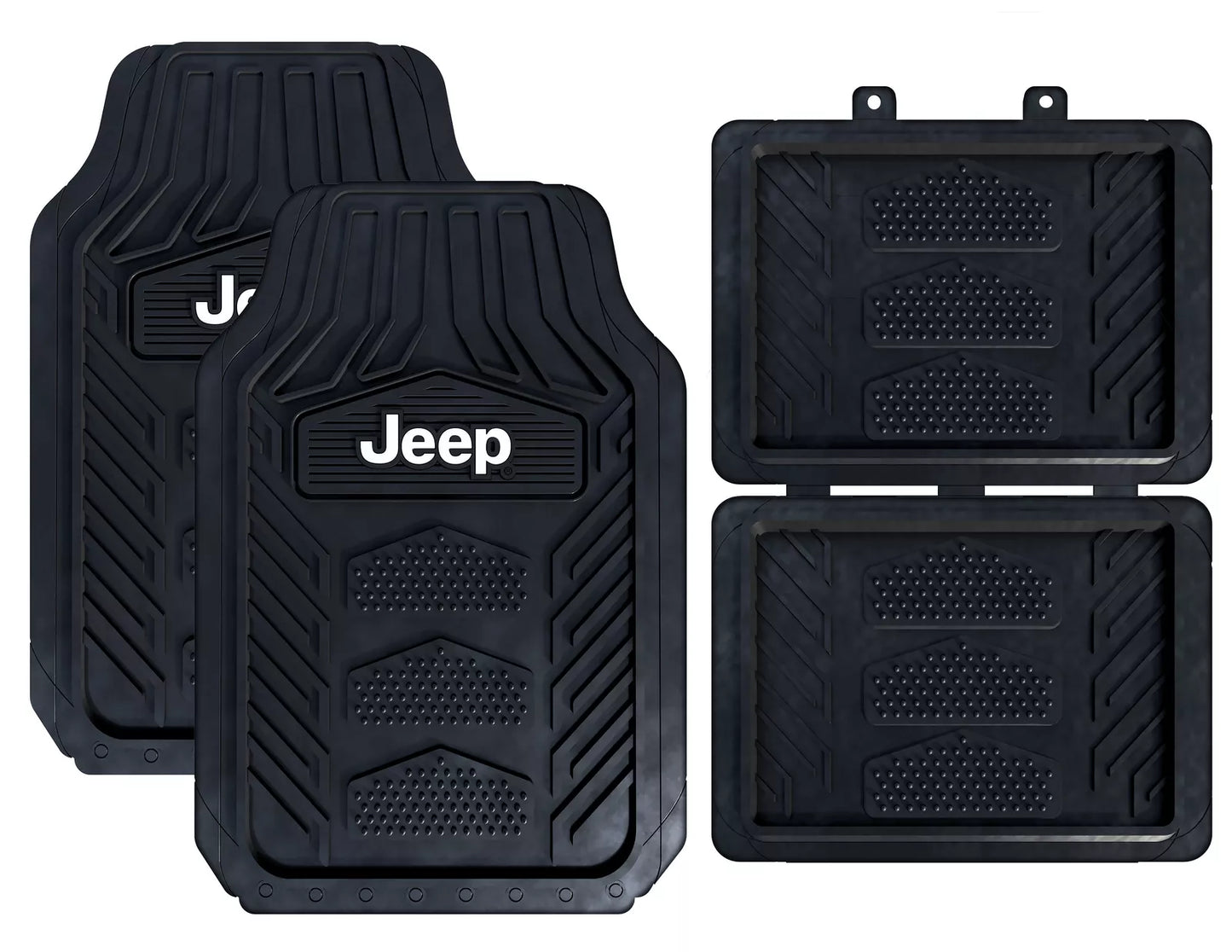 Jeep All-Weather Pro Heavy Duty Rubber Floor Mats 4pc Set