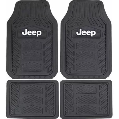 Jeep All-Weather Pro Heavy Duty Rubber Floor Mats 4pc Set