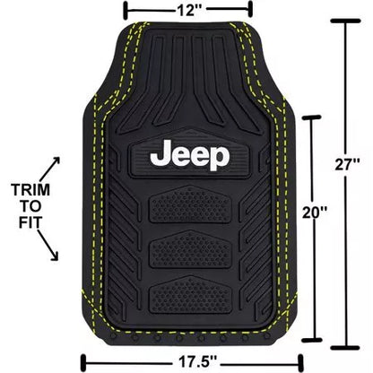 Jeep All-Weather Pro Heavy Duty Rubber Floor Mats 4pc Set