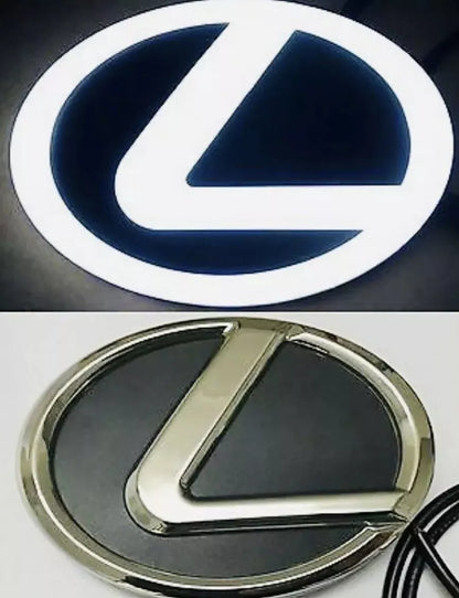 Lexus White 4D LED Emblems Logo 125mm for LS270 RX450h CT200 EX250 IS250 IS350 ISF