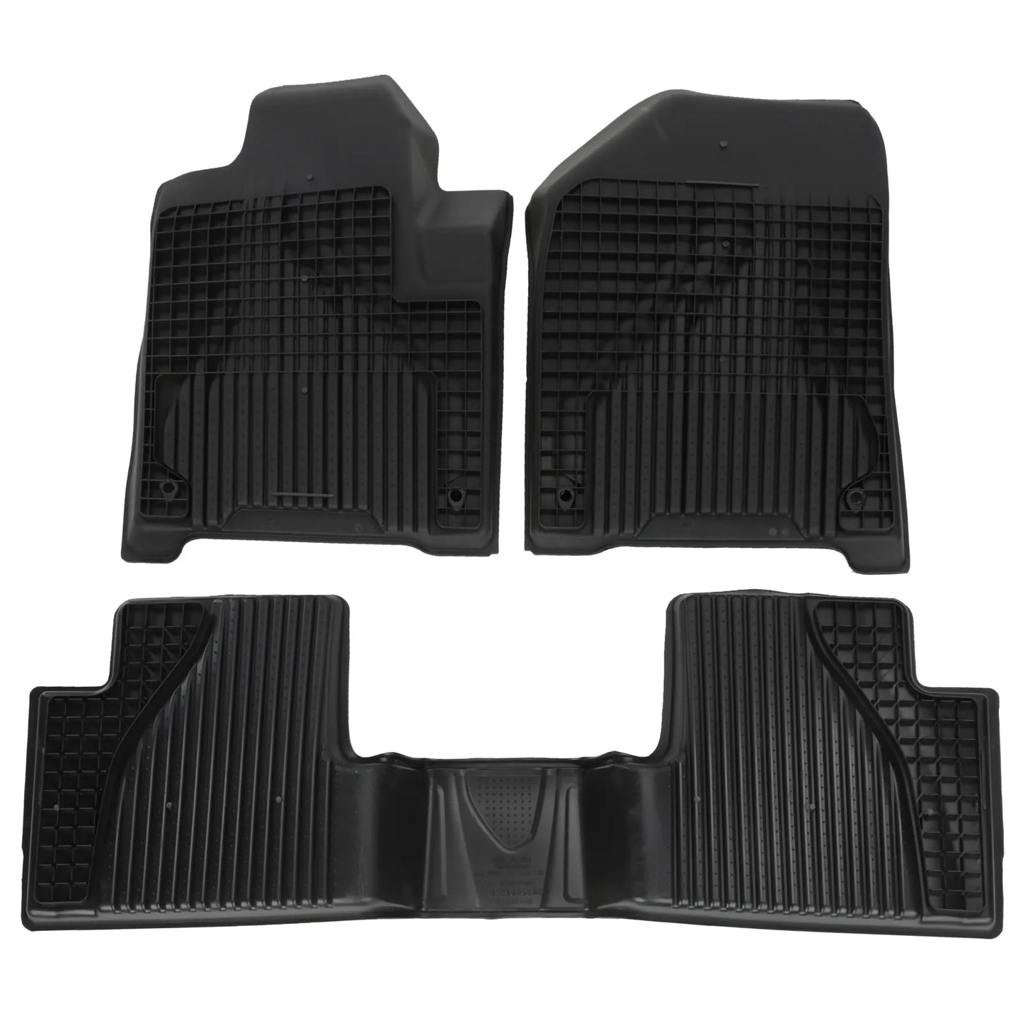 MOPAR OEM Black All-Weather Rubber Floor Liner Slush Mat Set for 2014-2018 Jeep Cherokee