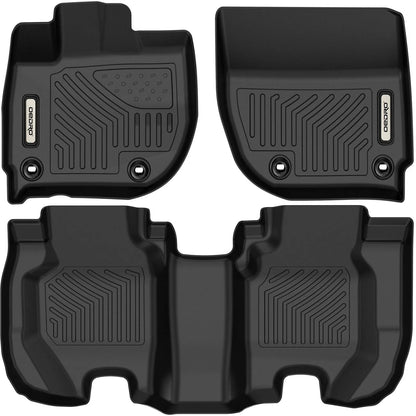 OEDRO All-Weather TPE Floor Mats for 2015-2020 Honda Fit 2-Row Liner Set