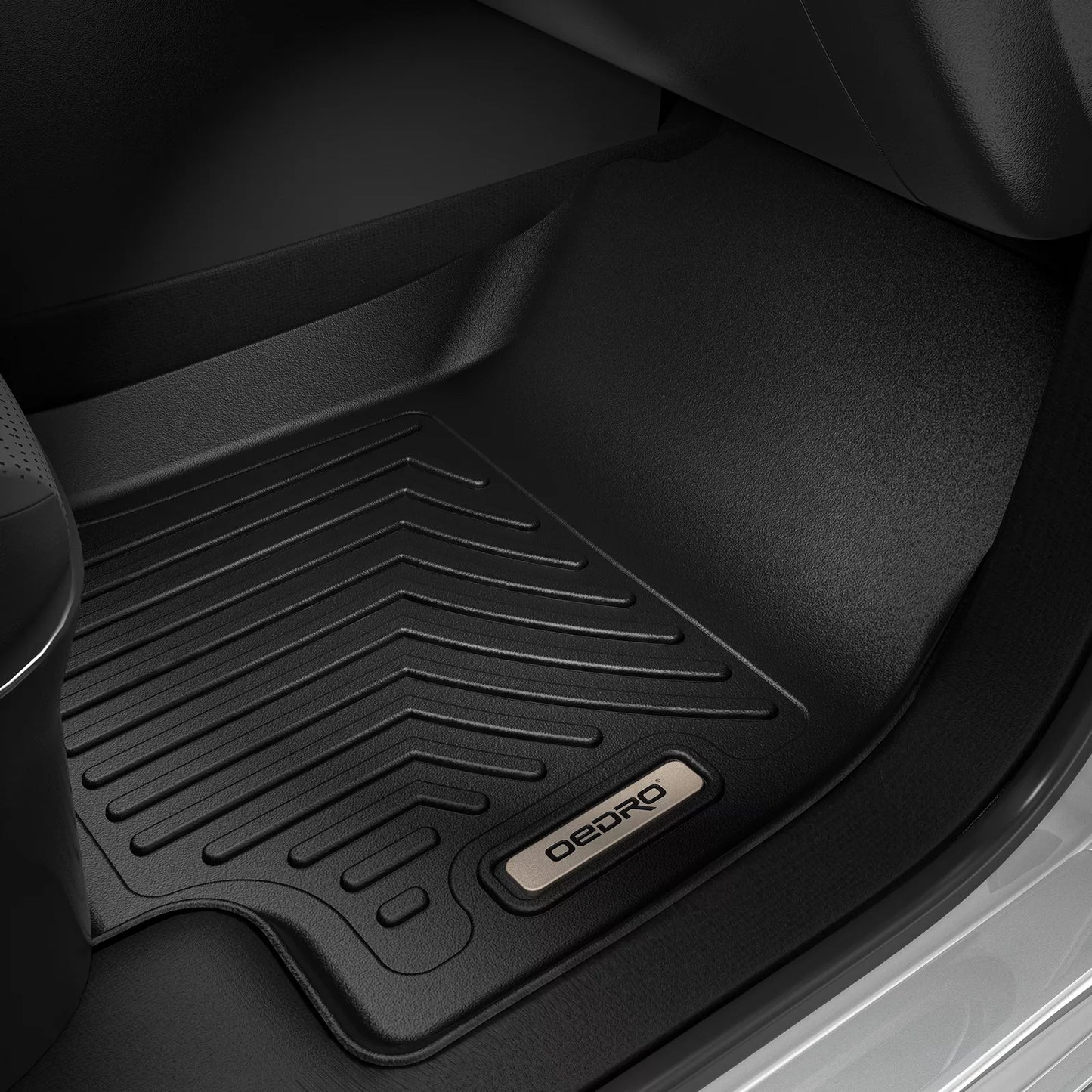 OEDRO All-Weather TPE Floor Mats for 2015-2020 Honda Fit 2-Row Liner Set