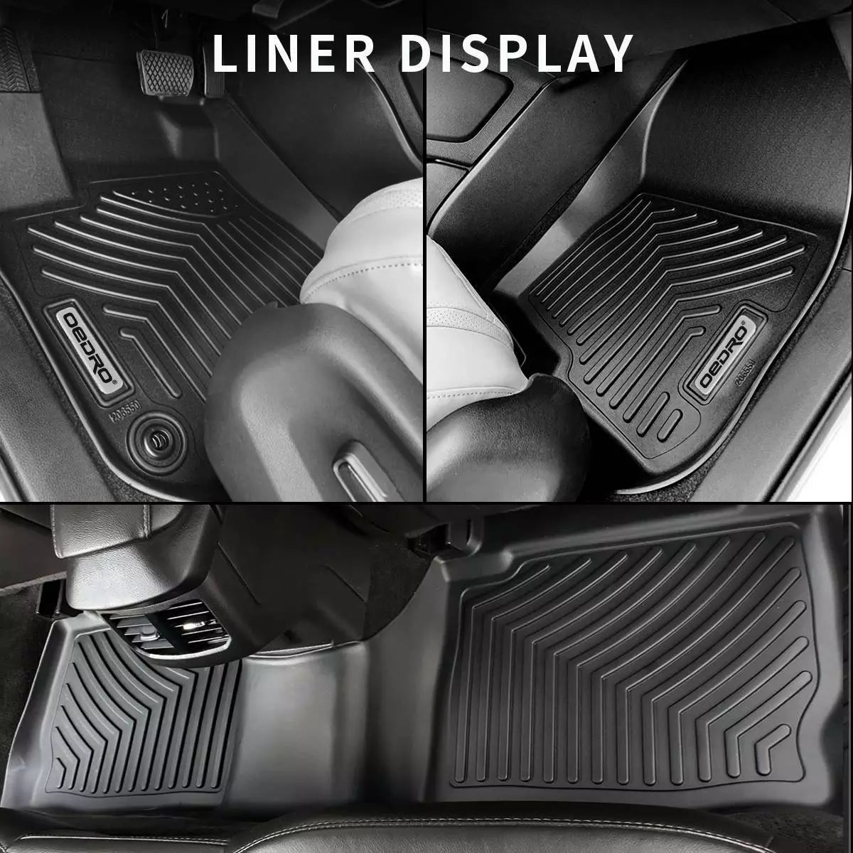 OEDRO Floor Mats Liners for 2018-2024 GMC Terrain Terrain Denali TPE 3D Molded