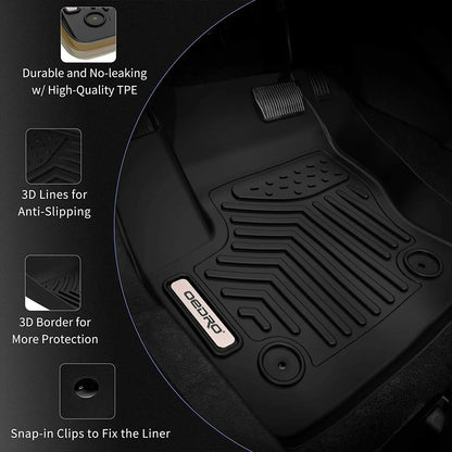 OEDRO Floor Mats TPE Fit for 2012-2016 Ford F-250/F-350/F-450 SuperCrew/Crew Cab