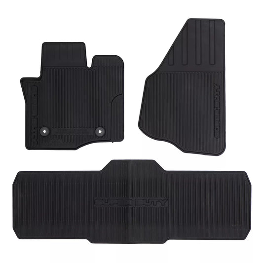 OEM NEW All-Weather Black Floor Mats for 2011-2016 Super Duty Crew Cab DC3Z2613300A