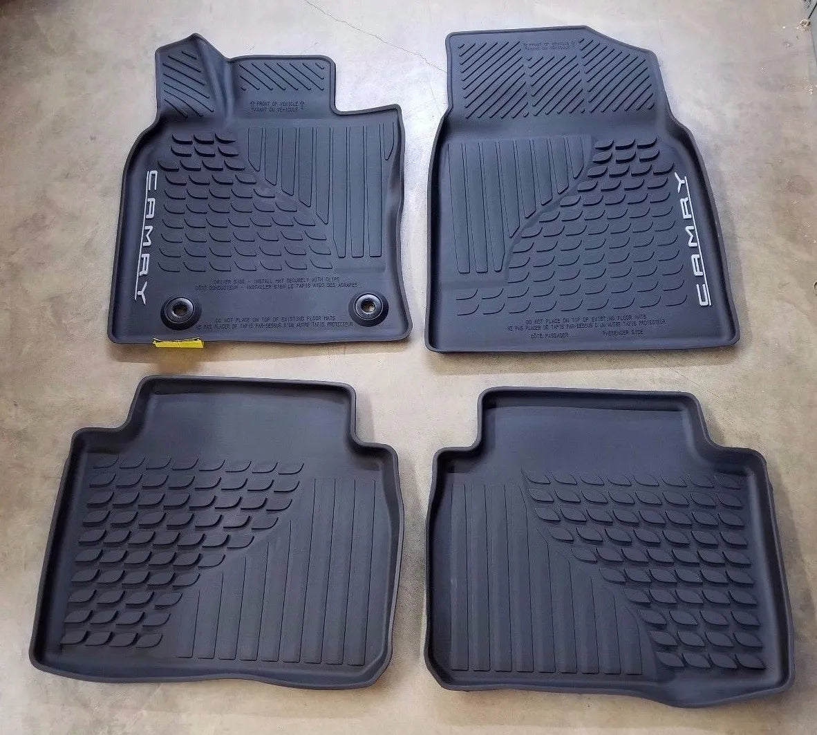 OEM NEW All-Weather Rubber Floor Liner Mat Set for 2018-2020 Toyota Camry