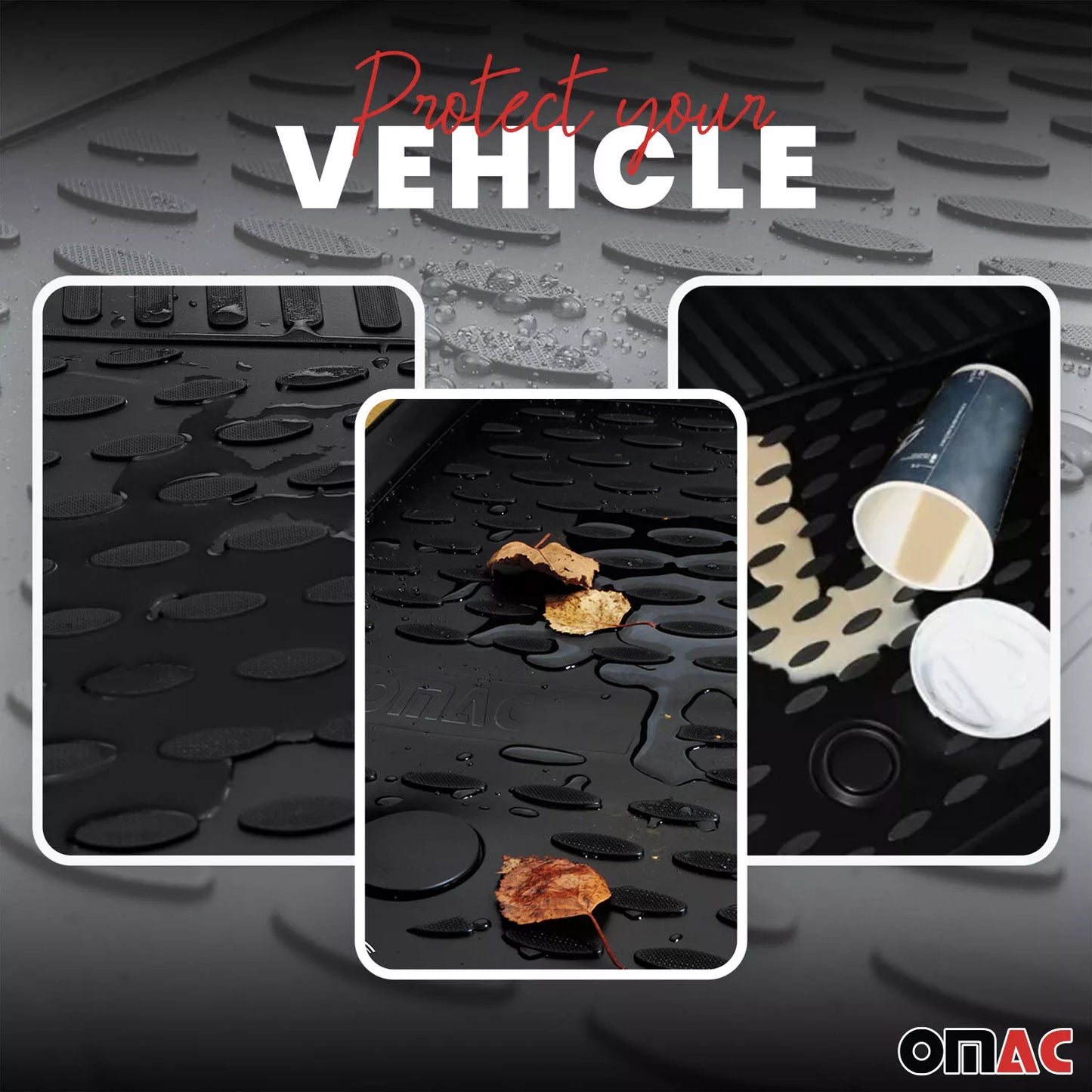 OMAC All-Weather Floor Mats Liner for 2007-2013 Toyota Tundra Double Cab/CrewMax