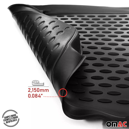 OMAC Floor Mats Liner for Dodge Nitro 2007-2012 Black TPE All-Weather 4 Pcs