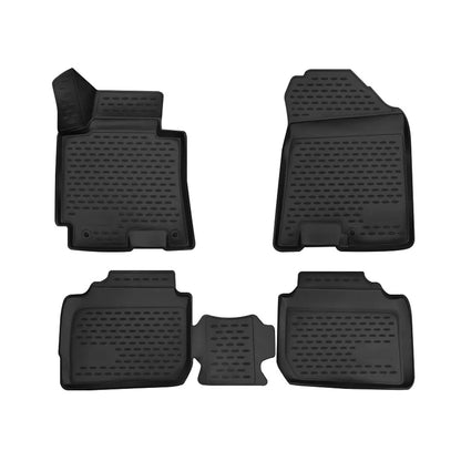 OMAC Floor Mats Liner for Kia Forte 2014-2018 Sedan Black TPE All-Weather 4 Pcs