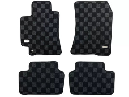 P2M Checkered Carpet Floor Mats Front & Rear for USDM Lexus Altezza IS300 1998-2005