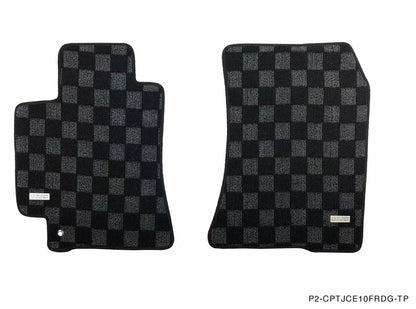 P2M Checkered Carpet Floor Mats Front & Rear for USDM Lexus Altezza IS300 1998-2005