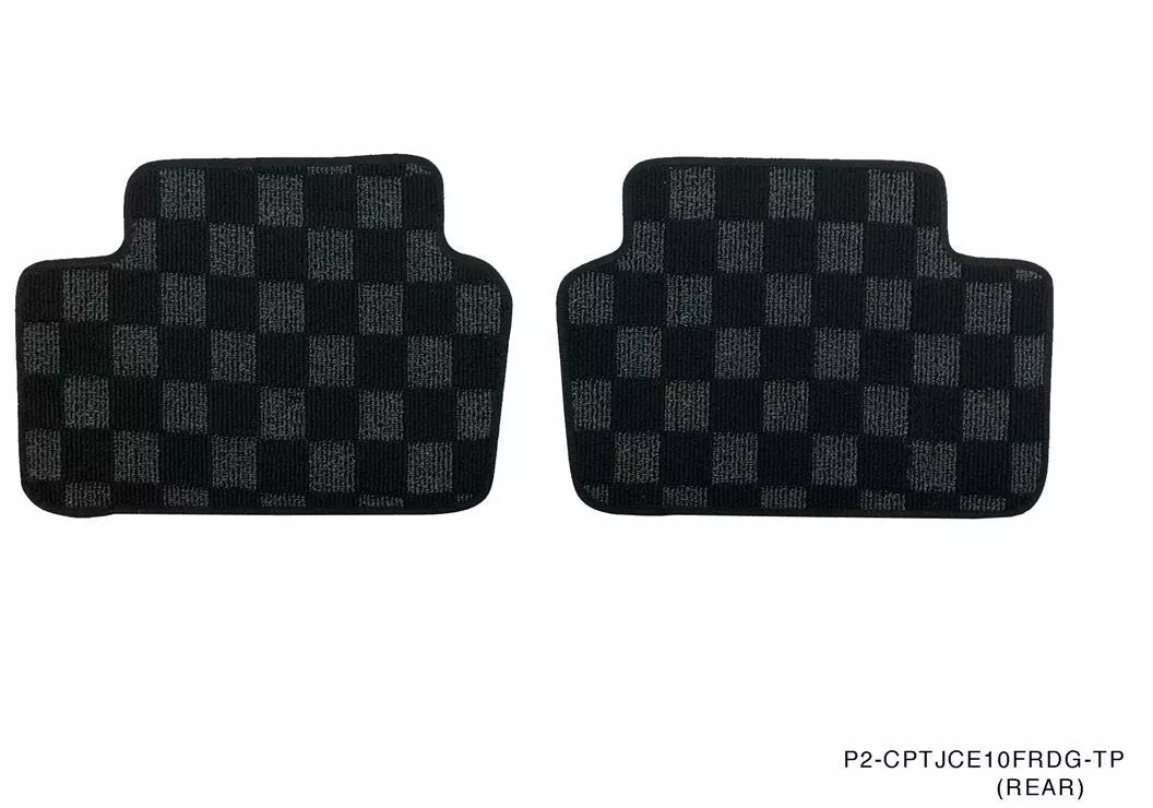 P2M Checkered Carpet Floor Mats Front & Rear for USDM Lexus Altezza IS300 1998-2005