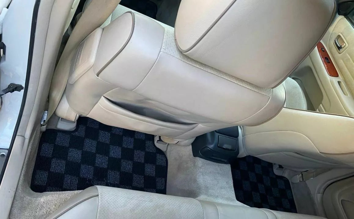 P2M Checkered Carpet Floor Mats Front & Rear for USDM Lexus Altezza IS300 1998-2005