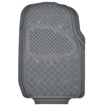 Rubber Floor Mats 2 Liners + Cargo Trunk Mat - Heavy Duty Gear GRAY