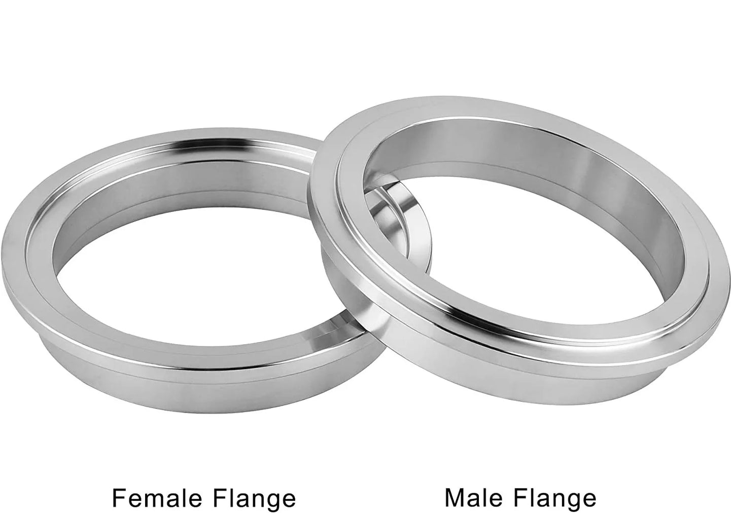 Stainless Steel V-Band Flange & Clamp Kit (4X 2.5" inch) for Turbo Exhaust Downpipes