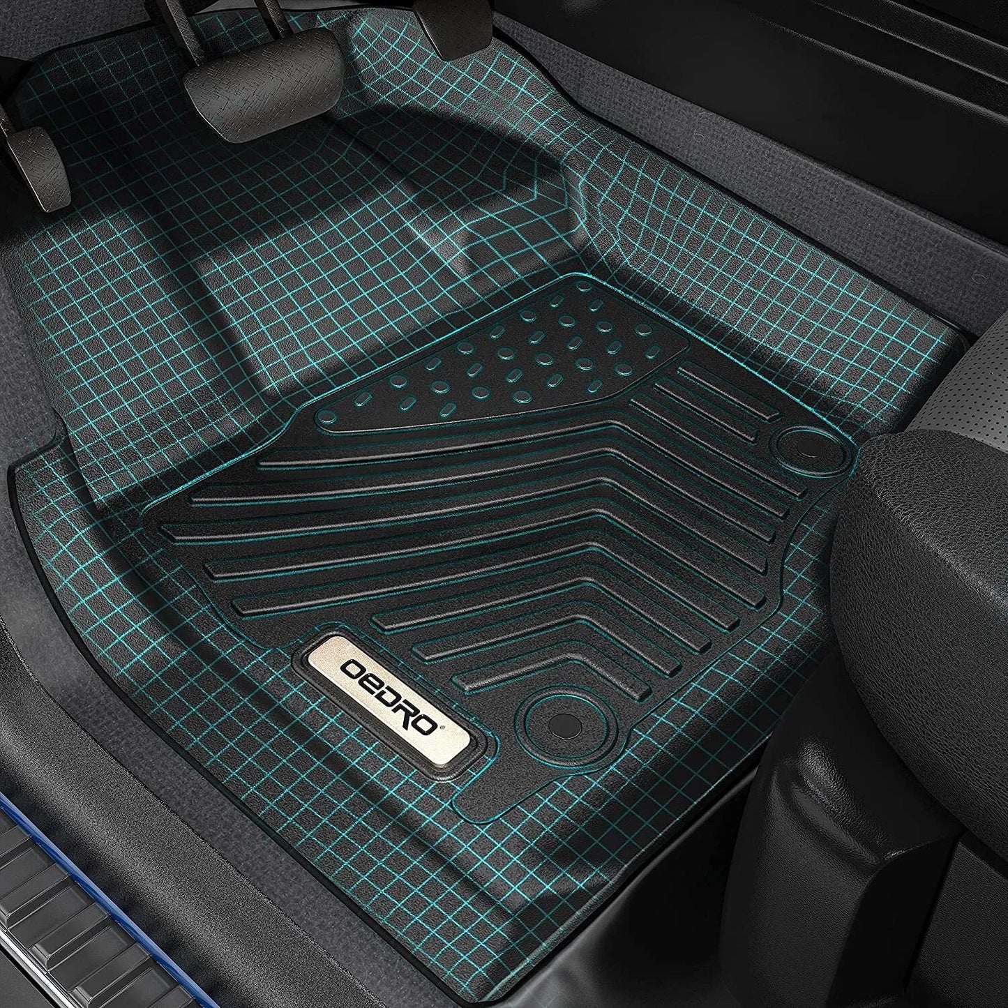 TPE Floor Mats Liners for 2015-2018 Silverado Sierra 1500 2500HD 3500HD Crew Cab