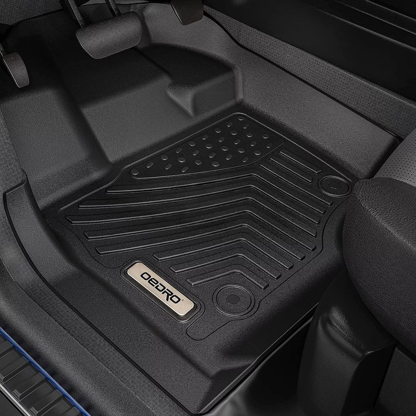 TPE Floor Mats Liners for 2015-2018 Silverado Sierra 1500 2500HD 3500HD Crew Cab