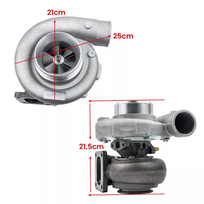 Universal T76 turbocharger with T4 flange, .96 A/R turbine, .80 A/R trim and oil cooling